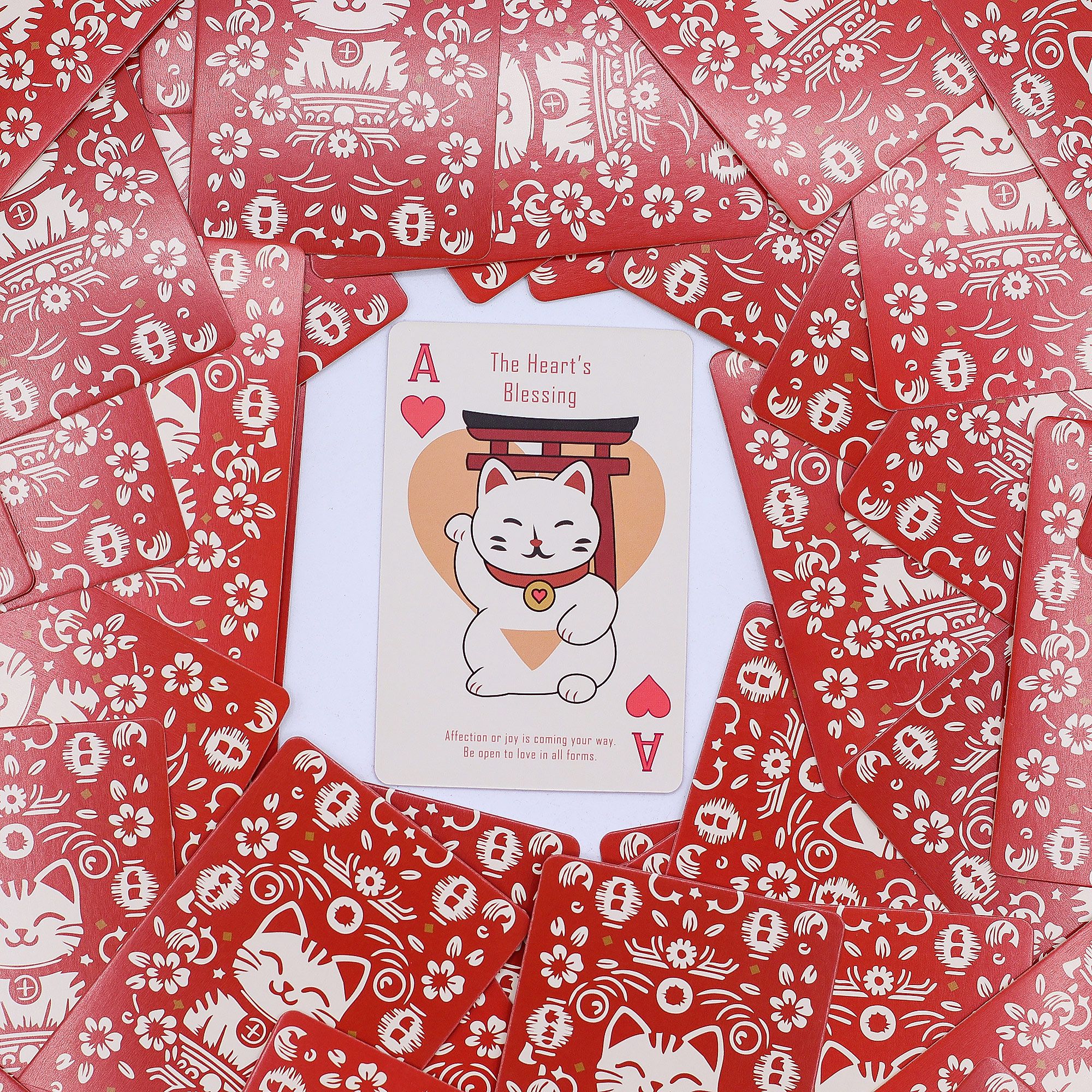 Gatos de la Fortuna Cartas de Juego y de Oráculo - Baraja Maneki Neko - Imagen 4