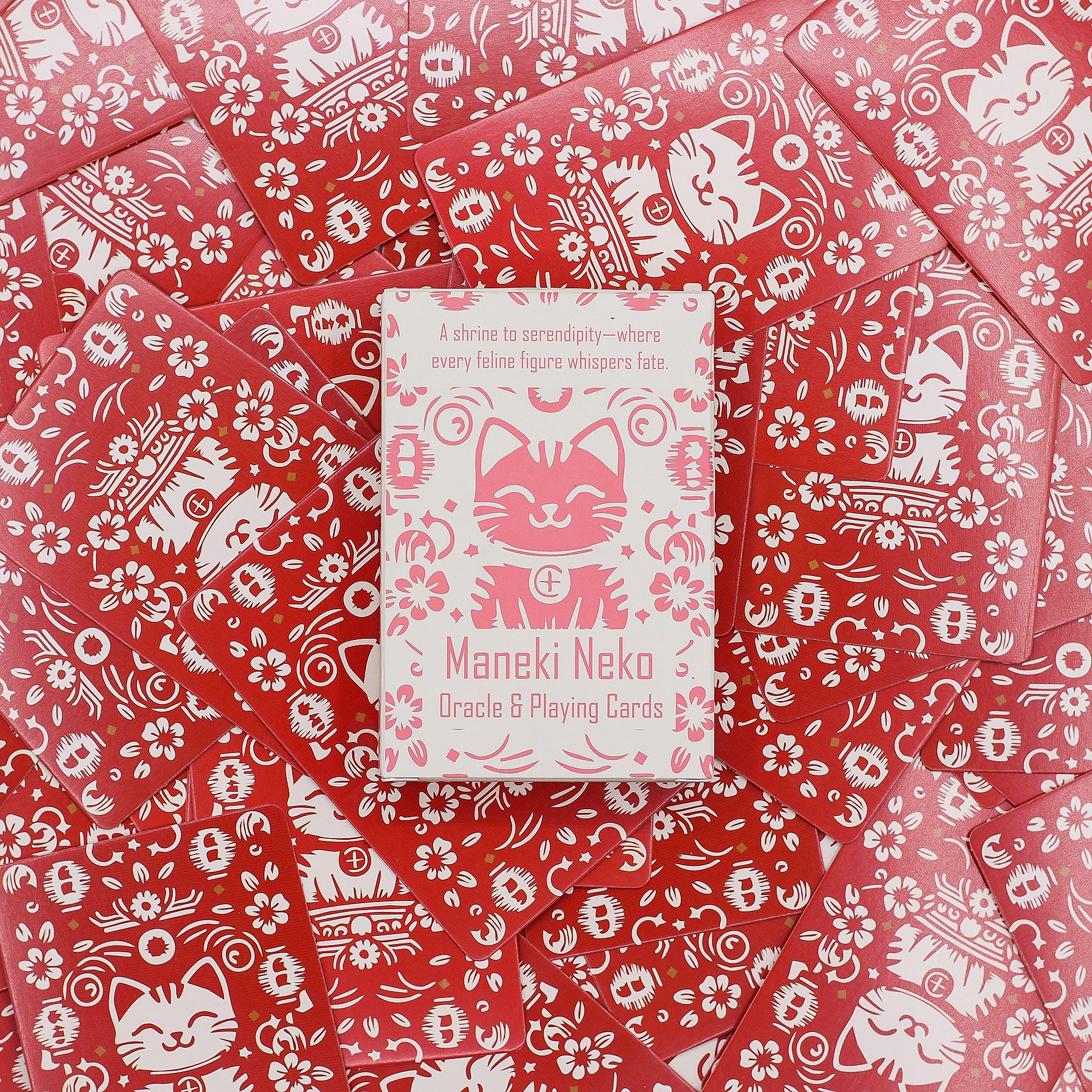 Gatos de la Fortuna Cartas de Juego y de Oráculo - Baraja Maneki Neko - Imagen 5
