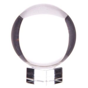 Bola de Cristal de 150mm con soporte transparente para decoración y meditación.