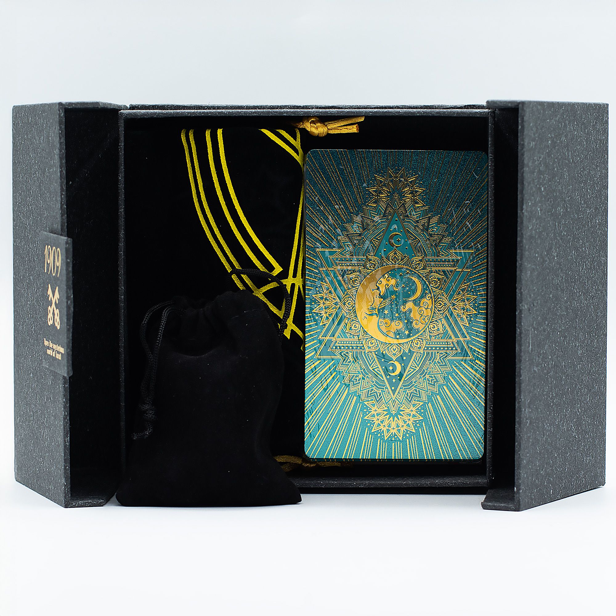 Tarjeta de Tarot con Foil en Oro y Turquesa - Conjunto de Regalo - Imagen 2