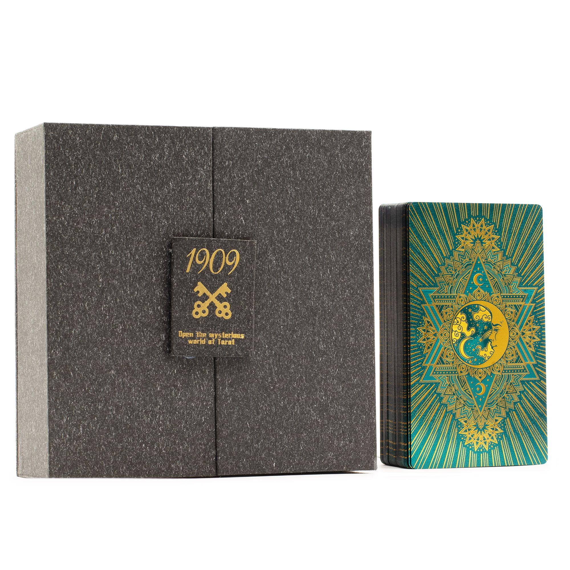 Tarjeta de Tarot con Foil en Oro y Turquesa - Conjunto de Regalo - Imagen 4
