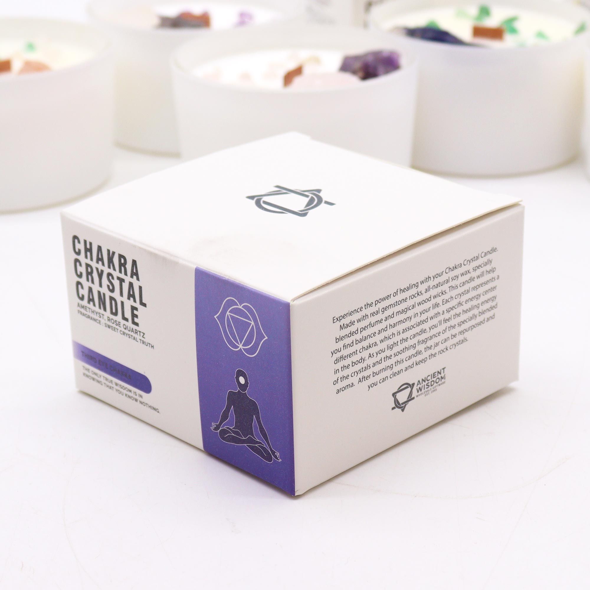 Velas de Cristal de Chakra - Chakra del tercer ojo - Imagen 3