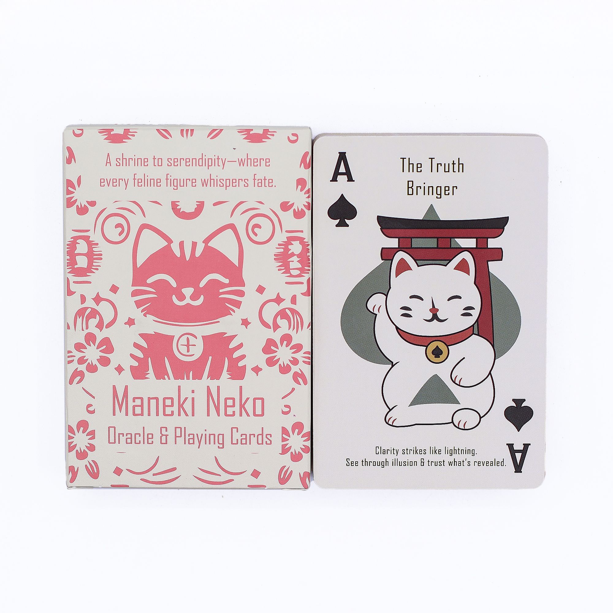 Gatos de la Fortuna Cartas de Juego y de Oráculo - Baraja Maneki Neko - Imagen 9