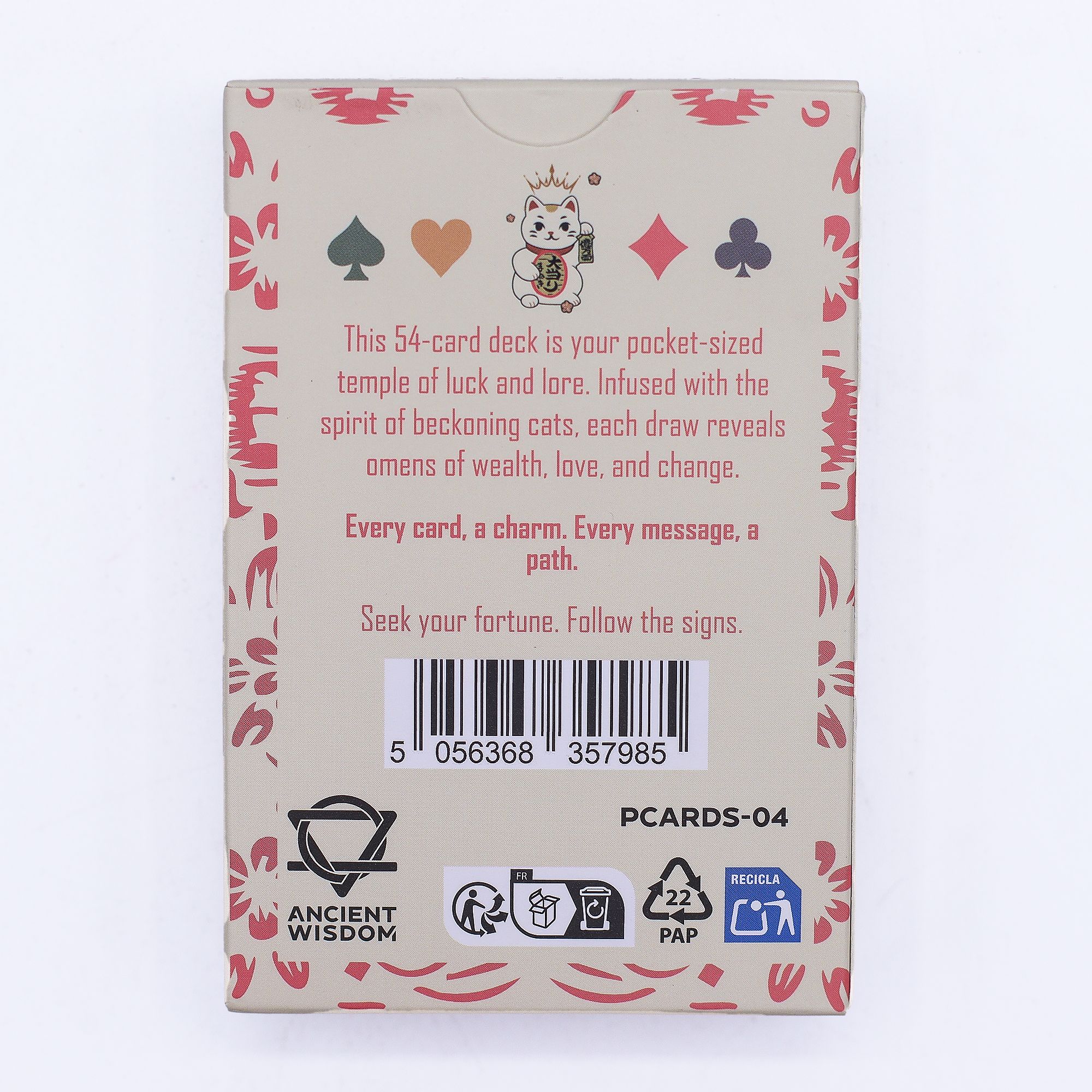 Gatos de la Fortuna Cartas de Juego y de Oráculo - Baraja Maneki Neko - Imagen 8