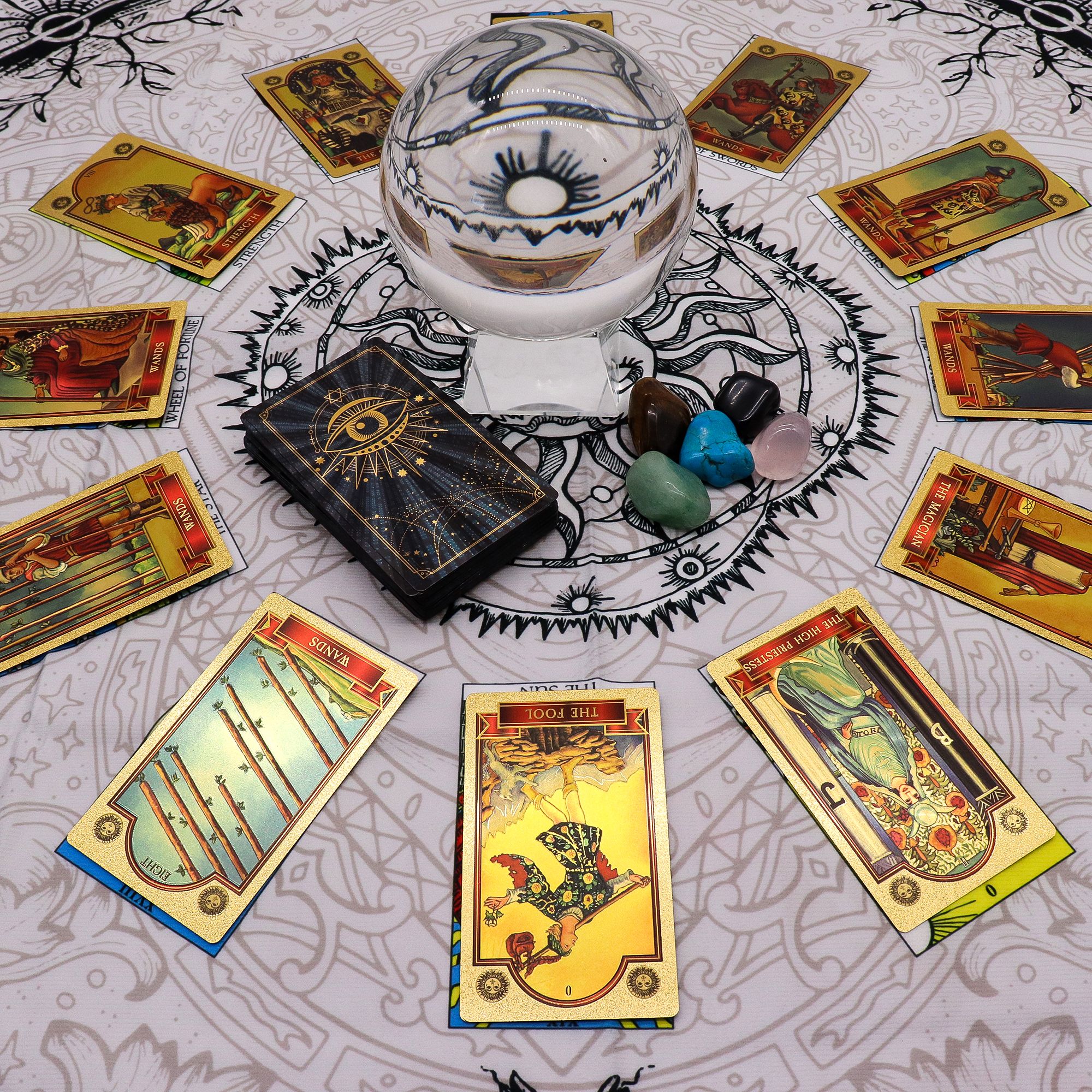 Paño para lectura del Tarot - Árbol de la Vida - Imagen 5