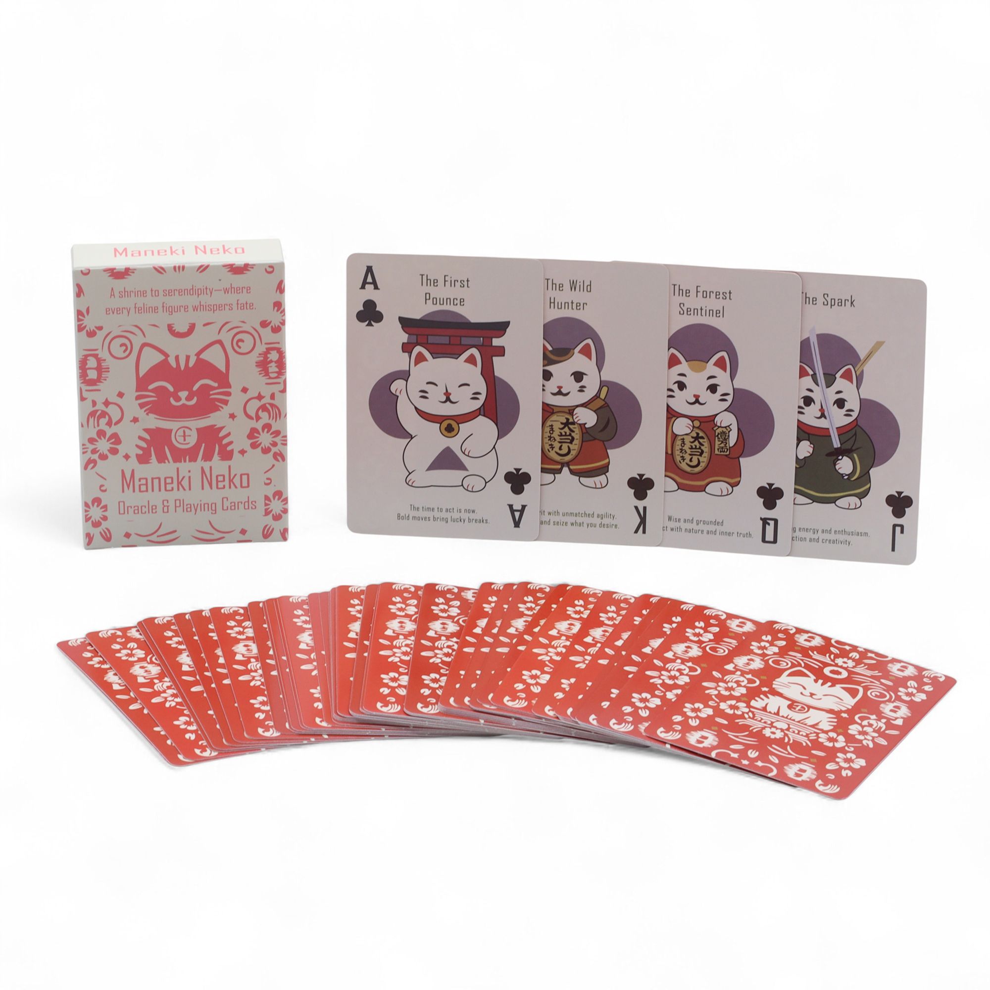 Gatos de la Fortuna Cartas de Juego y de Oráculo - Baraja Maneki Neko - Imagen 12