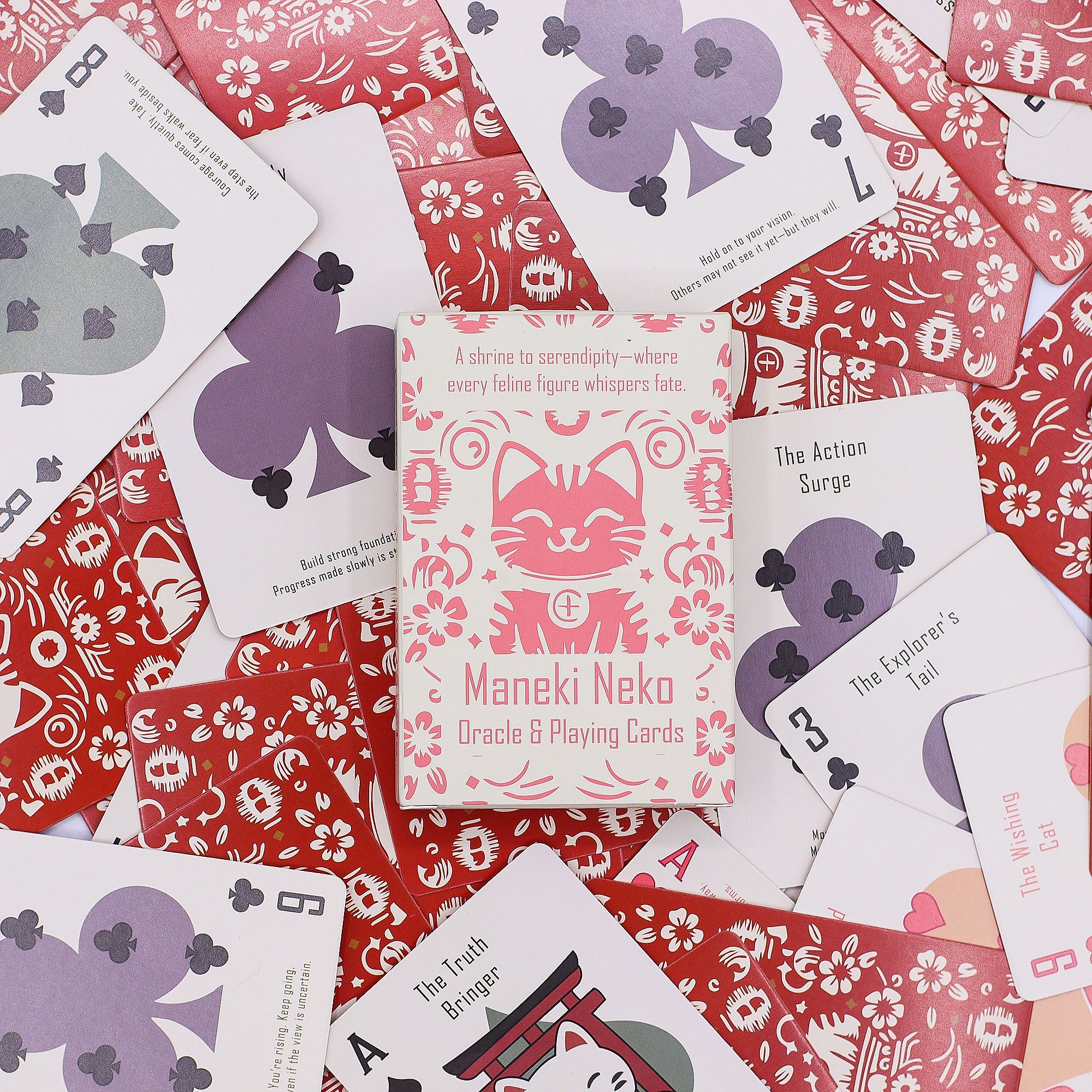 Gatos de la Fortuna Cartas de Juego y de Oráculo - Baraja Maneki Neko - Imagen 10