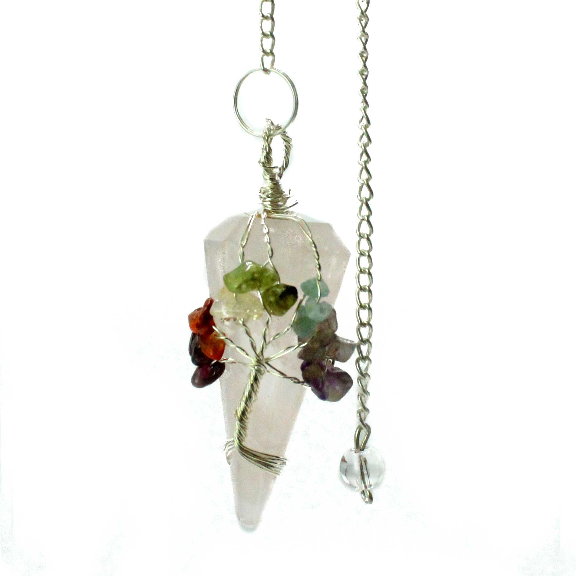 Péndulo Mágico - Siete Chakras - Cuarzo Rosa - Imagen 3