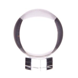 Bola de cristal con soporte, luz y claridad.