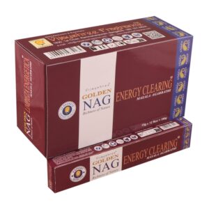 Caja de 15g de incienso Golden Nag para limpieza energética