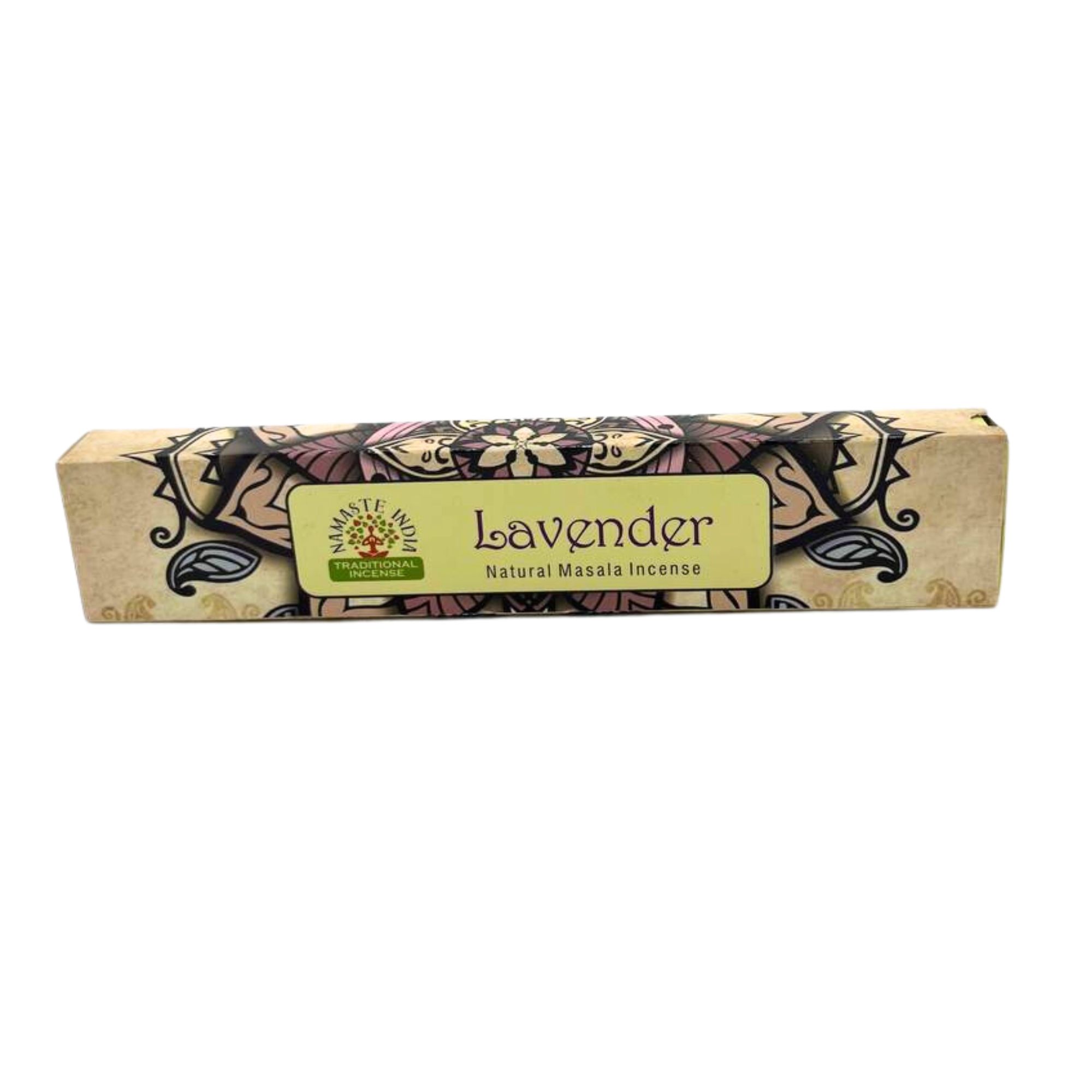 Caja de incienso de lavanda Masala con diseño mandala
