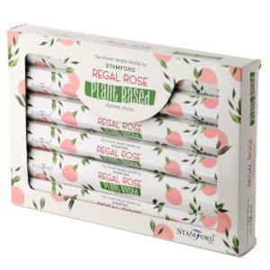 Varitas de incienso a base de plantas "Rosa Real" en empaque elegante.
