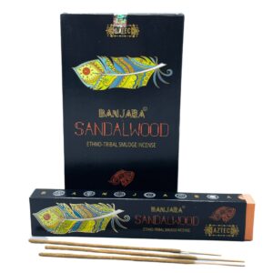 Incienso Banjara Tribal Smudge - Sándalo con diseño tribal y fragancia exótica
