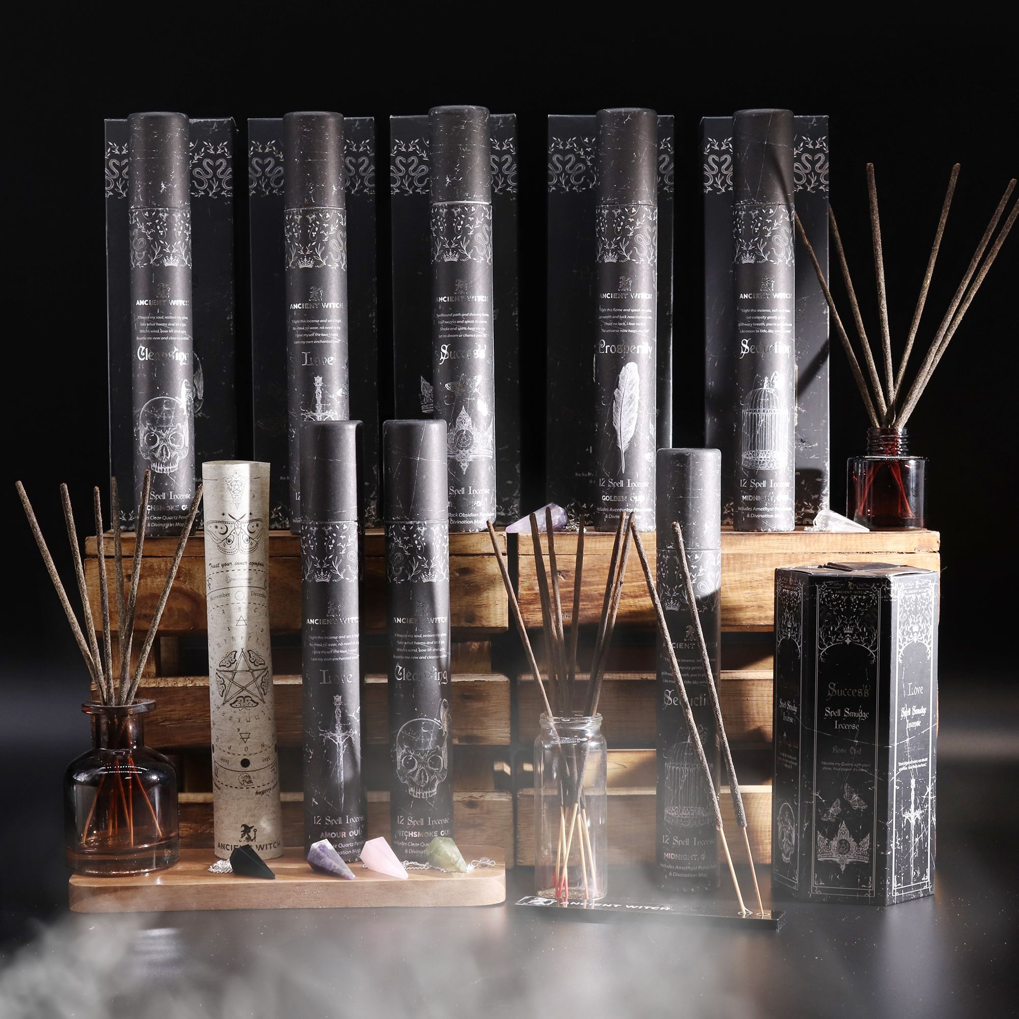 Incienso con forma piramidal - Set de 5 aromas y hechizos de brujas antiguas - Imagen 7