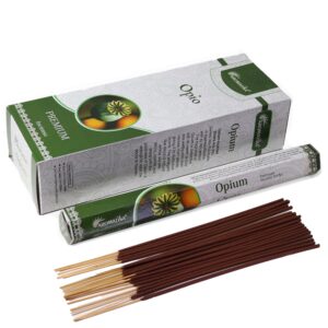 Incienso Opio Aromatikae en empaque elegante para bienestar hogareño