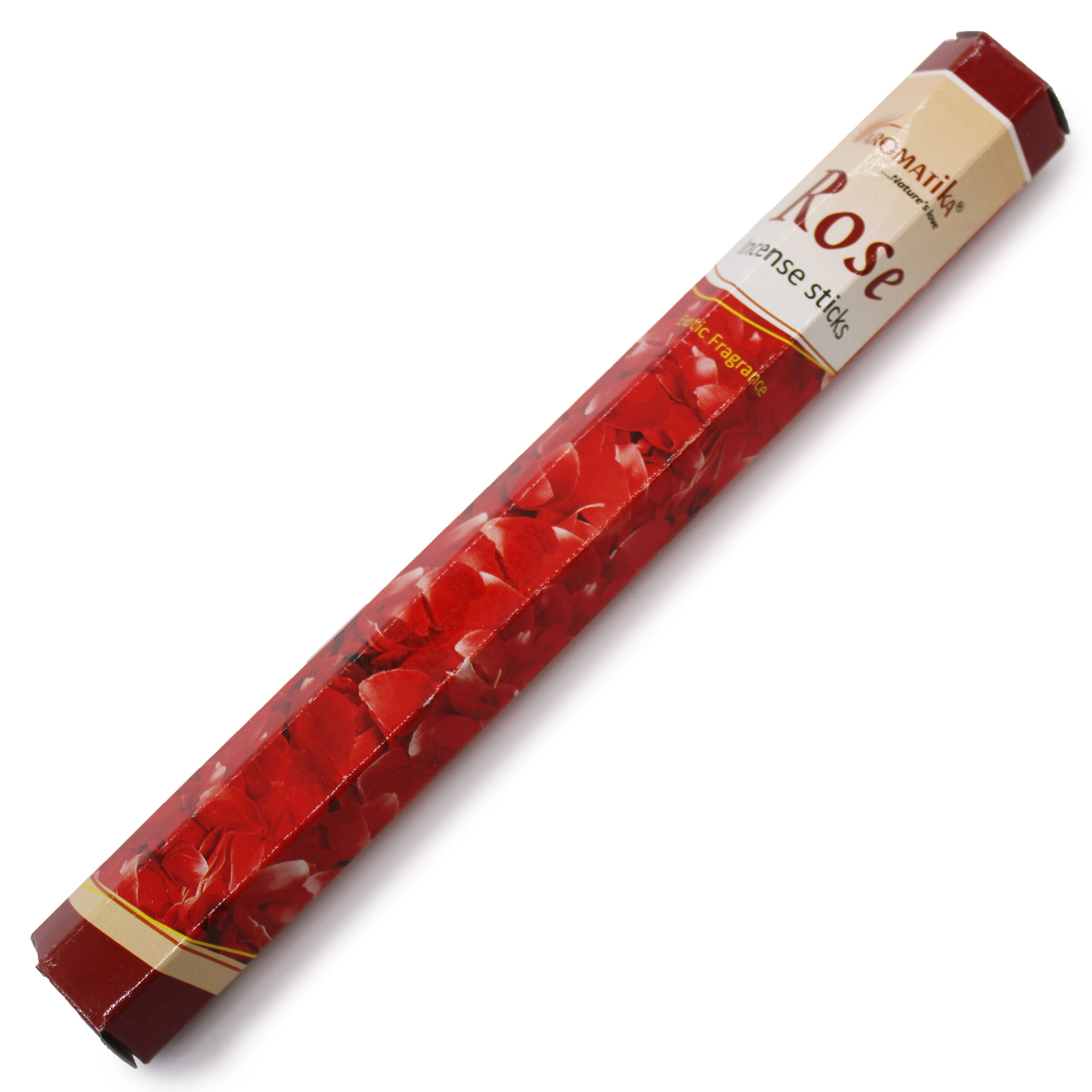 Incienso de Rosa Aromatika, elegante y sofisticado packaging.