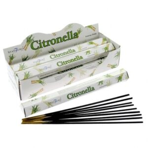 Cajas de incienso Stamford Premium Citronela con varillas.