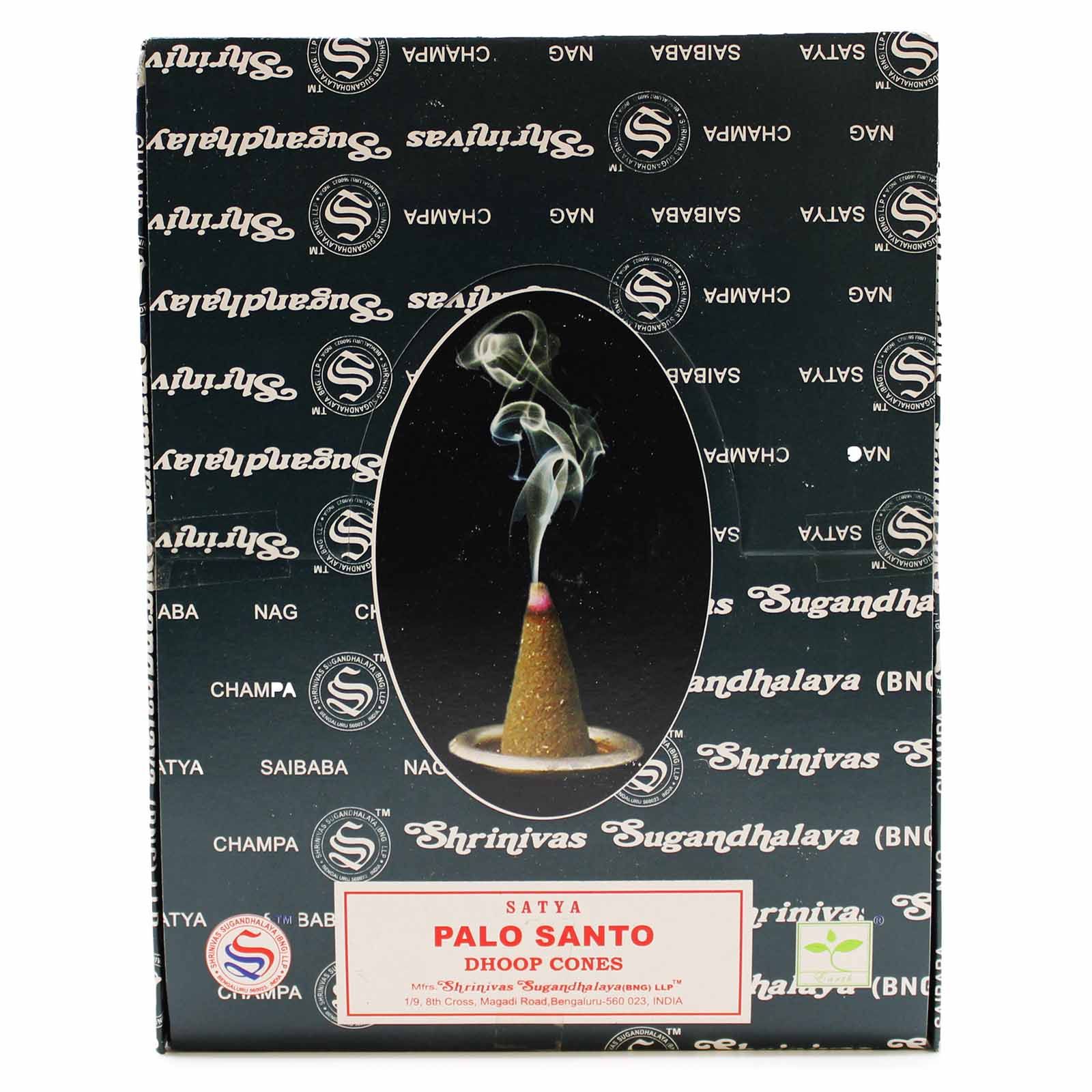 Paquete de conos de Palo Santo con humo aromático
