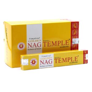 Caja de Incienso Dorado Nag - Templo, lujo y serenidad