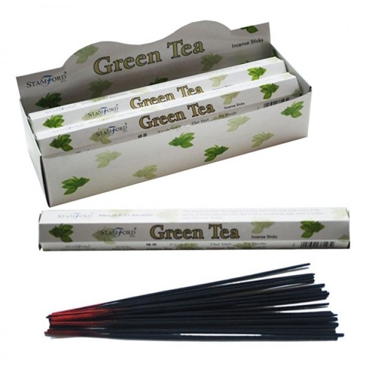 Incienso Stamford Premium sabor té verde en caja elegante