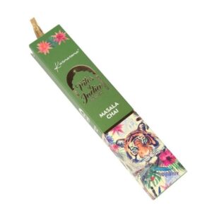 Incienso Masala Chai con diseño de fauna india colorida