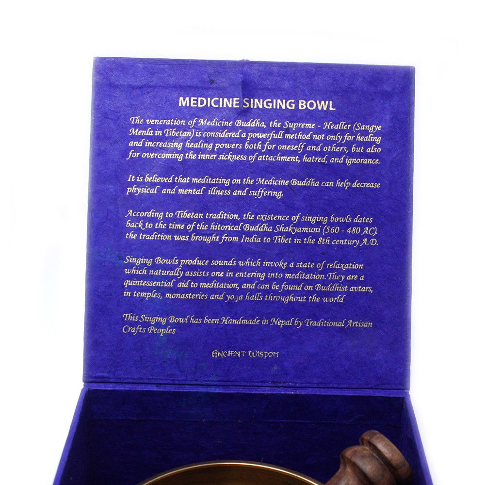 Cuenco tibetano set - Medicina Buda 10cm (min 500gm) - Imagen 2