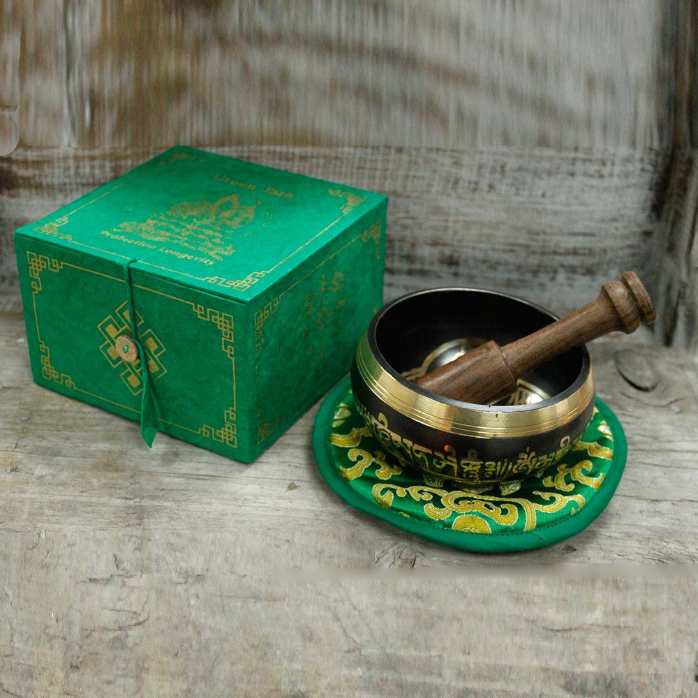 Cuenco tibetano set - Tara Verde 10cm (min 400gm) - Imagen 8